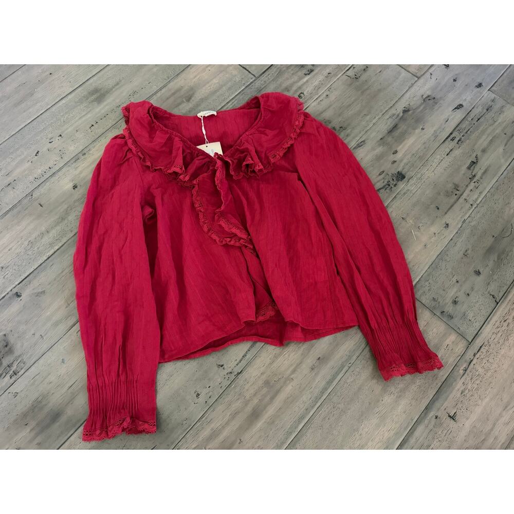 sorella Leda Cotton Top red size XS $147 - Picture 5 of 6